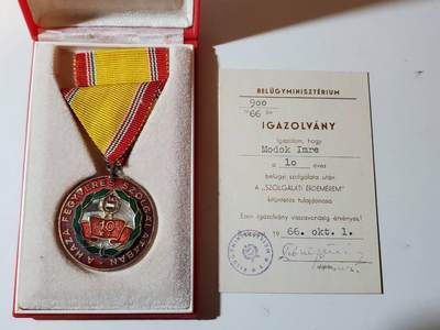 韵星假日军品类拍卖第三十九期暨默多克中校夫妇专场 -- Rimey Holidays Militaria Auction 39 & The Modoks Collection  - 匈牙利人民共和国默多克中校人民军十年忠诚服务奖章带原盒略证