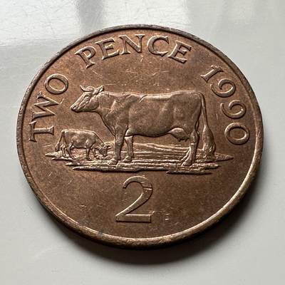 🌹外币初藏🌹🐯2026年第15场  每周二四六晚8️⃣点 接代拍 - 根西岛1990年2便士