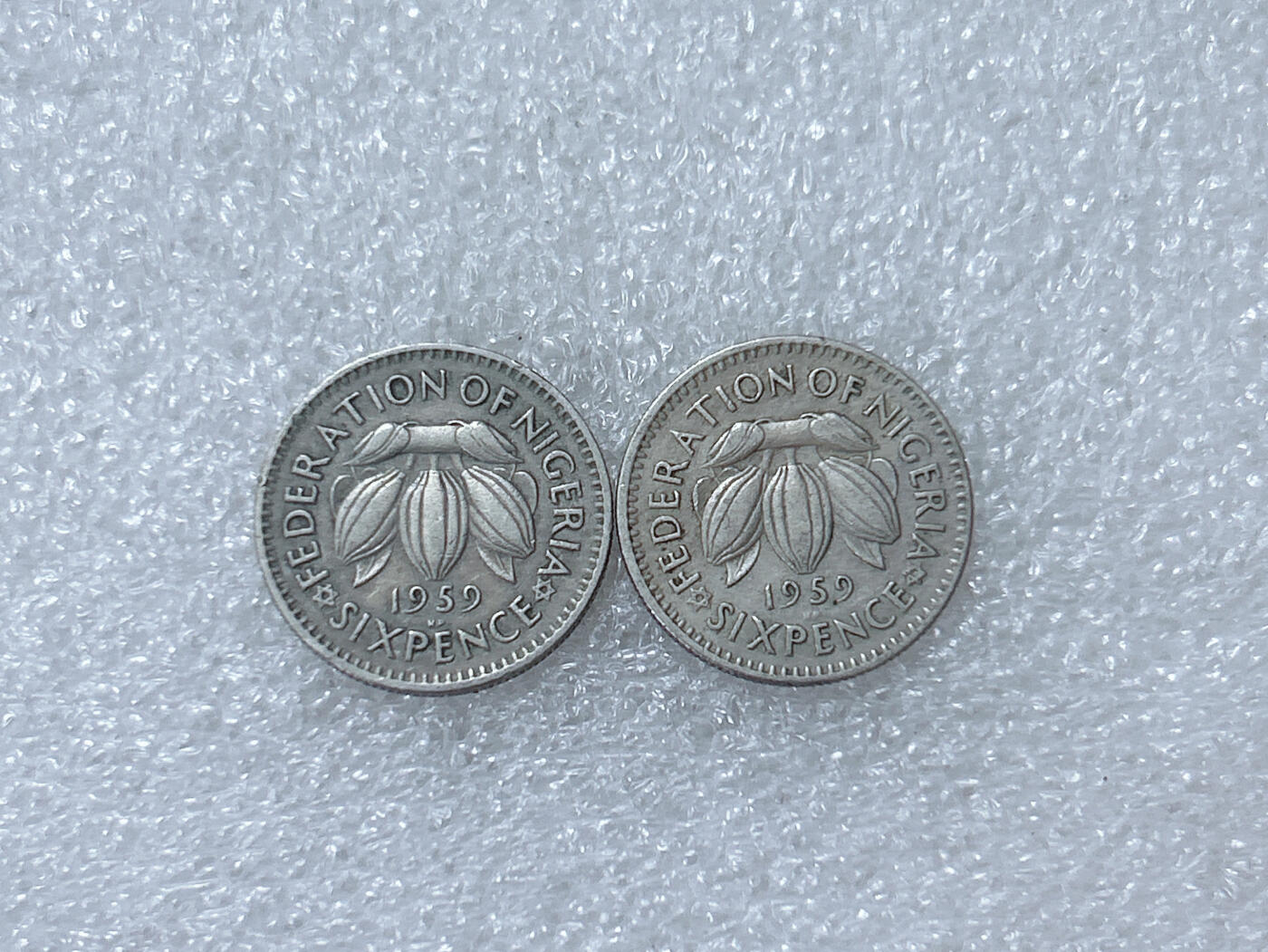 第一海外回流一元起拍收藏 散集专场  第298期 英属尼日利亚1959年6便士镍币2枚