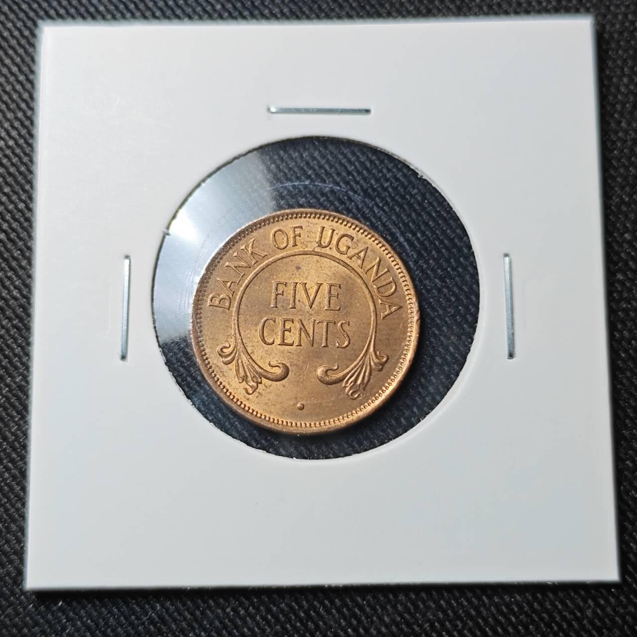 KK钱币收藏小铺  第391期  2月预留时间 周末发货  乌干达5分铜币