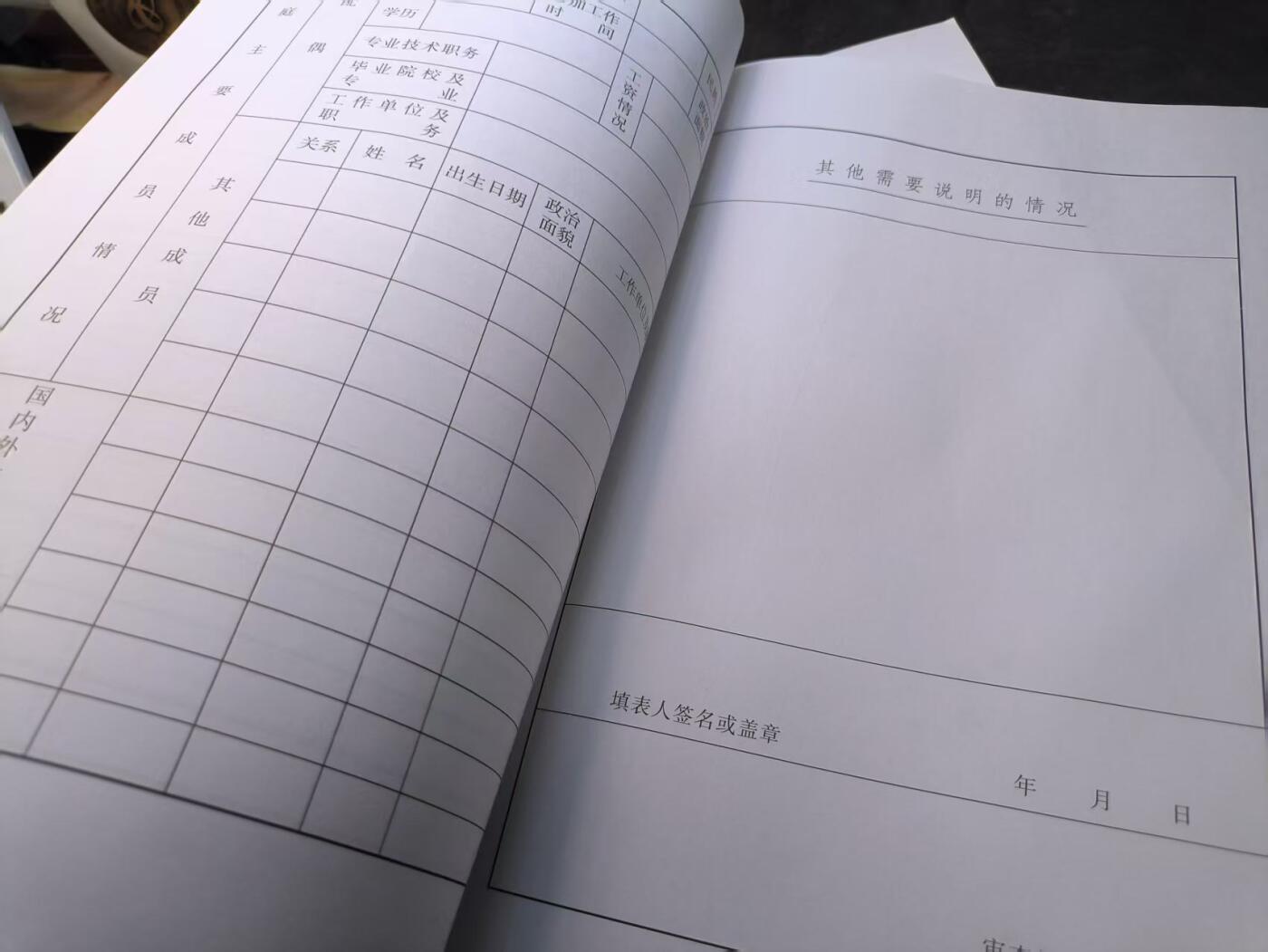 （店主清仓 大量自藏 制服徽章盛宴）罗岚⭐爱藏⭐甄选专拍第五场-分享拍场赚佣（实体经营） 干部履历表三份 99版全新库存空白