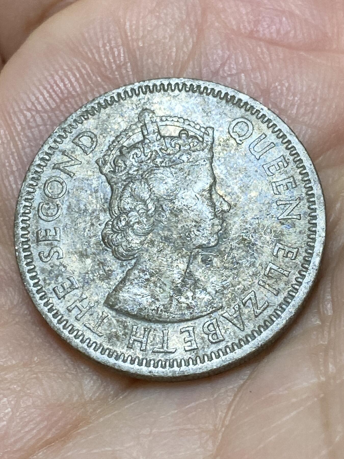 2026年第十八场(总第一百八十七场）外国好品散币场(免佣金) 英属加勒比领地1965年25分(伊丽莎白二世青年带冠)