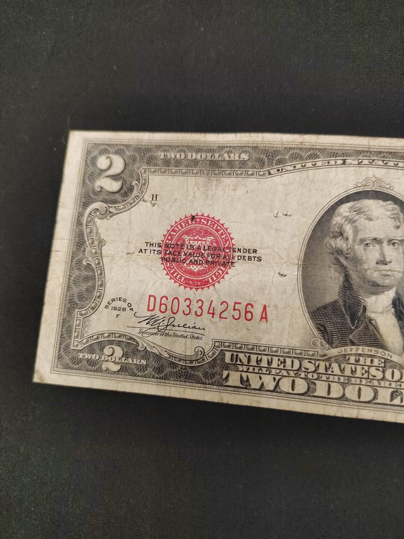 1928年2美元，政府券