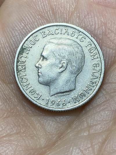 2026年第十八场(总第一百八十七场）外国好品散币场(免佣金) - 希腊王国1966年50雷普塔(康斯坦丁二世时期)