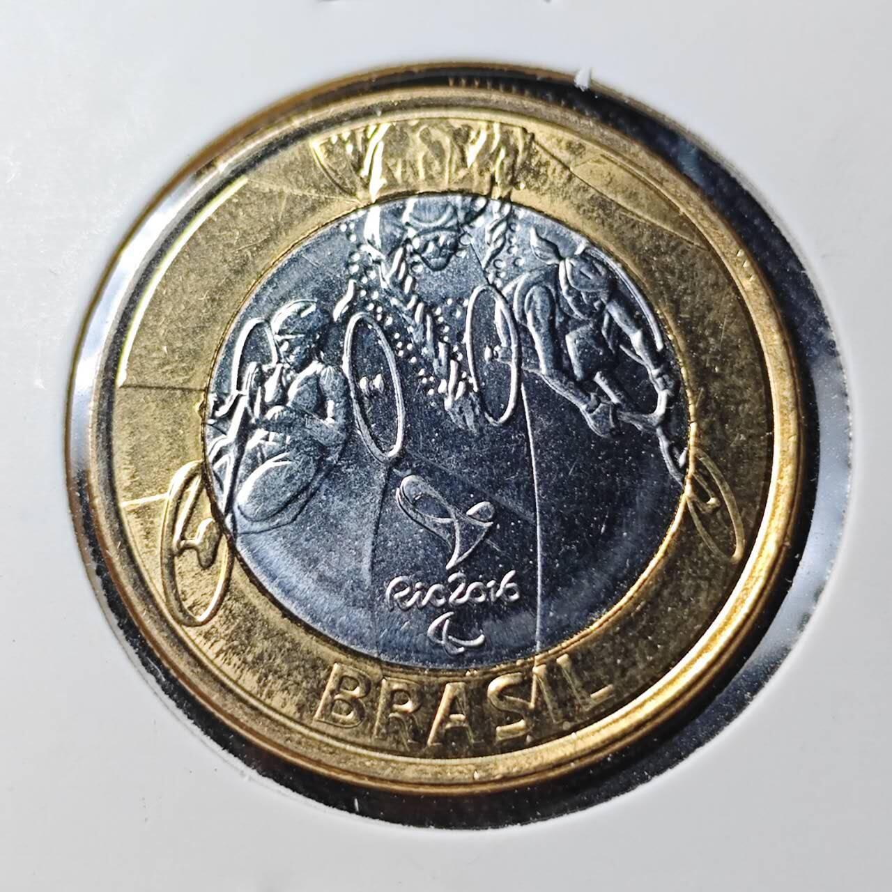 KK钱币收藏小铺  第391期  2月预留时间 周末发货  巴西1瑞尔双色币纪念币