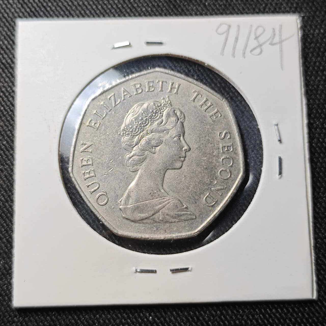 KK钱币收藏小铺  第391期  2月预留时间 周末发货  1980福克兰群岛50分