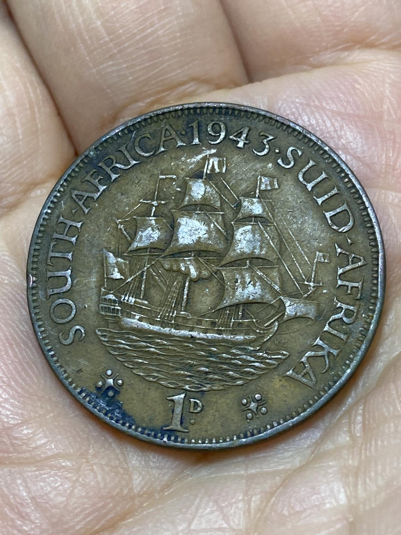 2026年第十八场(总第一百八十七场）外国好品散币场(免佣金) 南非🇿🇦1943年1便士