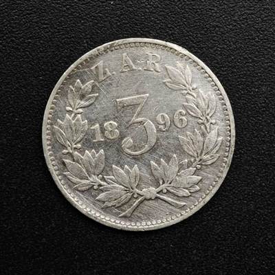 【淘币小摊】实时拍第八百六十三拍   小银币散币场   年前最后一周 之前的预留小年前全部发出 请更换最新收货地址  - 南非德兰士瓦1896年3便士银币