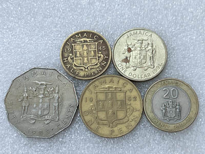 第一海外回流一元起拍收藏 散集专场  第298期 - 牙买加硬币 5枚