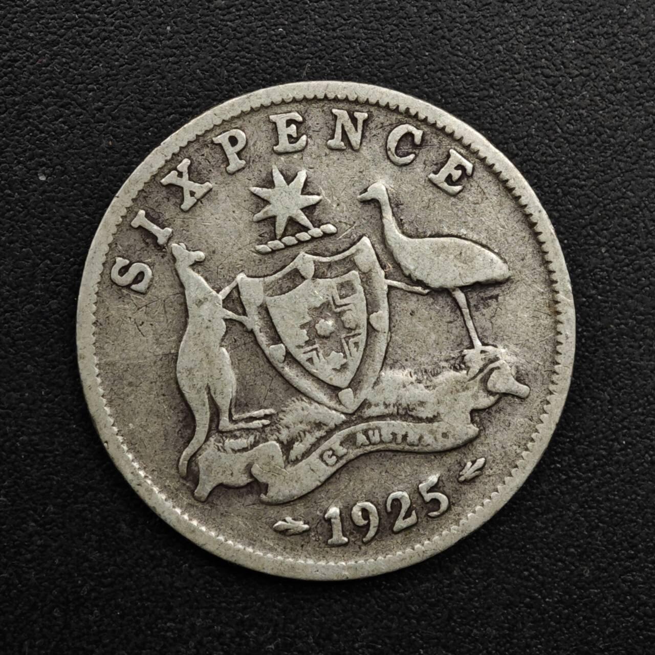 【淘币小摊】实时拍第八百六十三拍   小银币散币场   年前最后一周 之前的预留小年前全部发出 请更换最新收货地址  澳大利亚1925年乔治五世6便士银币