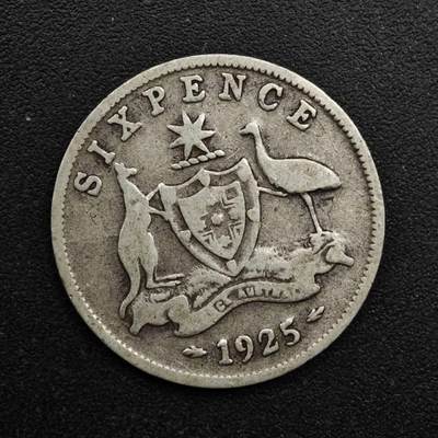 【淘币小摊】实时拍第八百六十三拍   小银币散币场   年前最后一周 之前的预留小年前全部发出 请更换最新收货地址  - 澳大利亚1925年乔治五世6便士银币