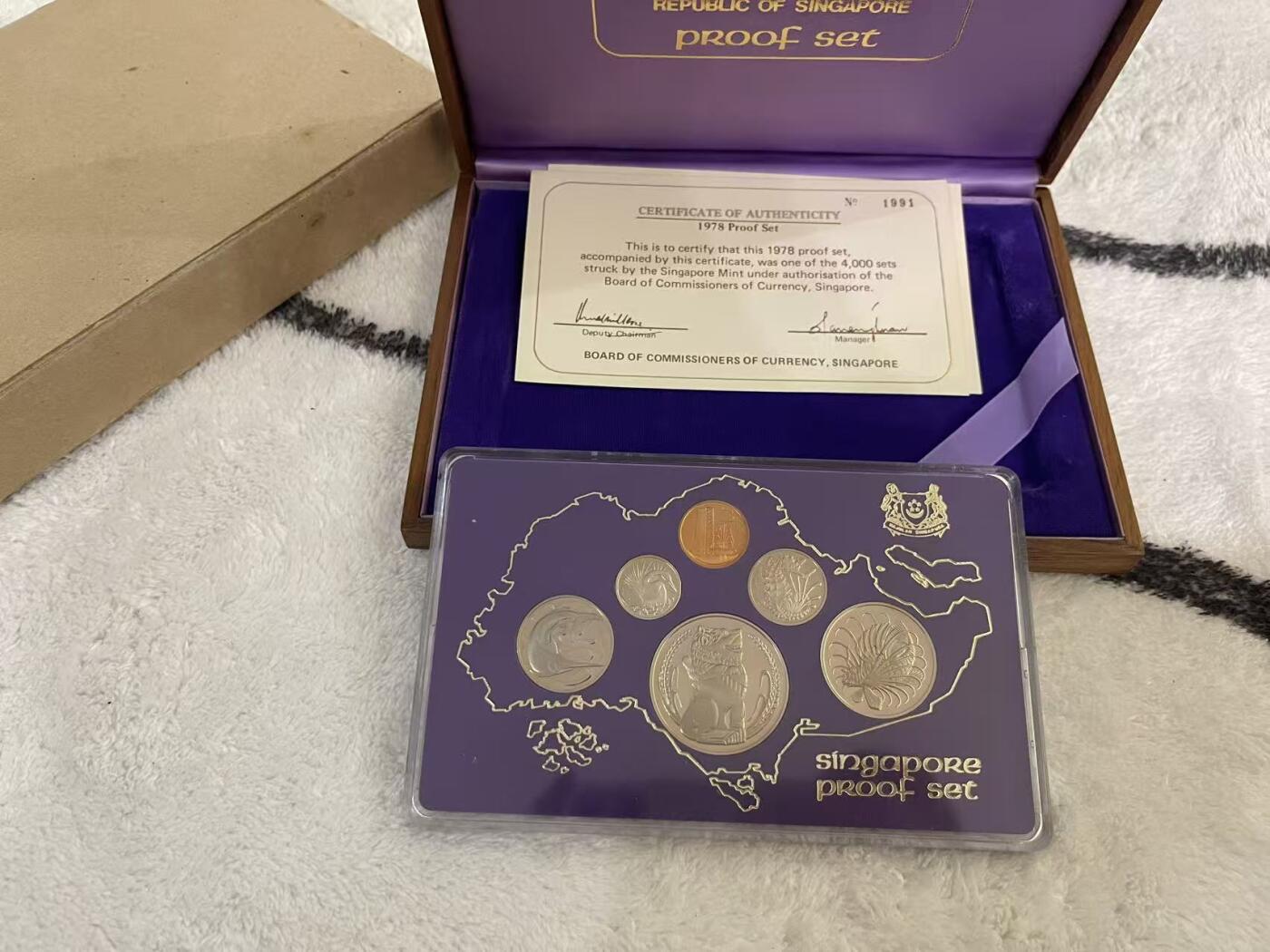 ❤️【币观天下】❤️ 第342期钱币秒杀拍卖场- 2026.2.4秒杀专场 长期征集拍品  新加坡1978年官方精制套币 盒证全齐 发行量4000套