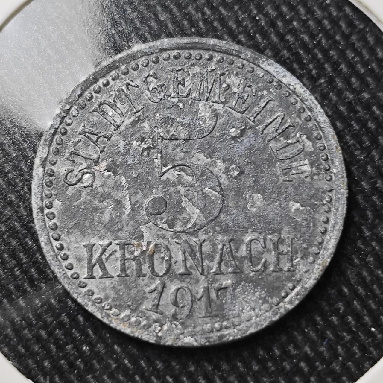 KK钱币收藏小铺  第391期  2月预留时间 周末发货  1917德国 德紧5芬尼