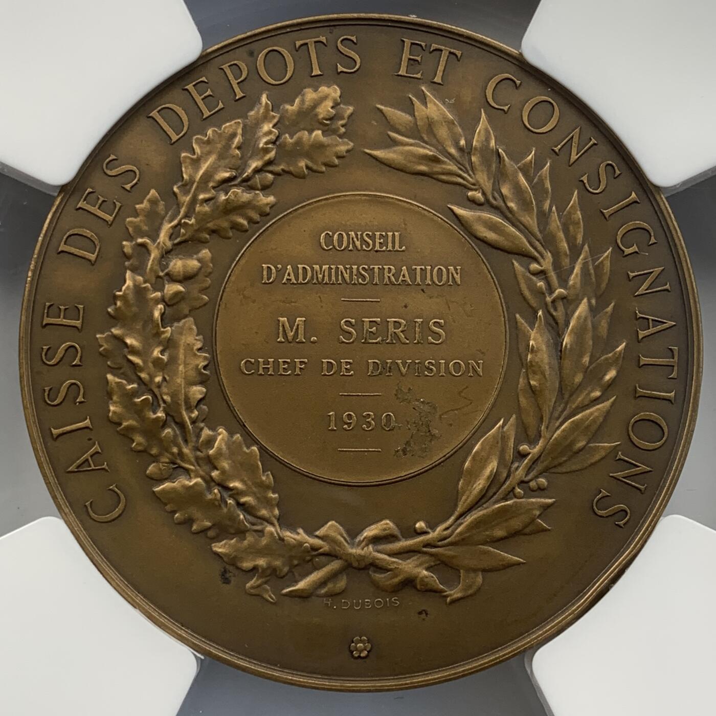 掌中浮雕-藏着的欧洲第052场 1830年法国信托储蓄银行铜章，68mm