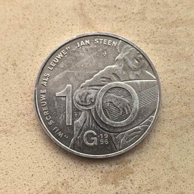 道一币馆币章第一百六十五场 - 荷兰1996年曼陀林演奏家扬·斯滕10盾纪念银币 15g 800s