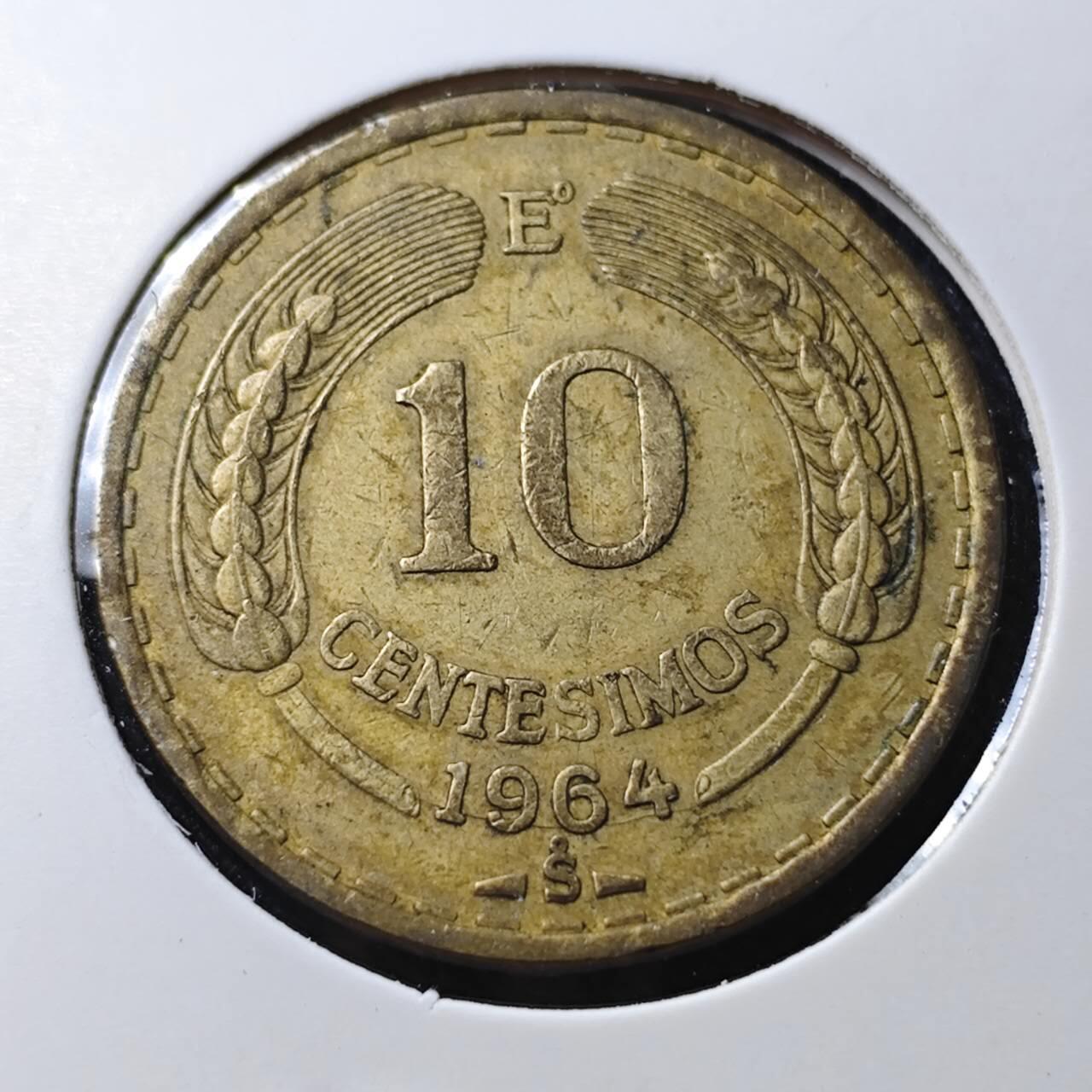 KK钱币收藏小铺  第391期  2月预留时间 周末发货  1964智利10分