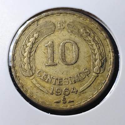 KK钱币收藏小铺  第391期  2月预留时间 周末发货 -  1964智利10分