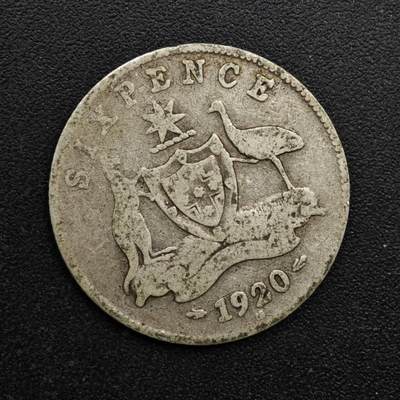 【淘币小摊】实时拍第八百六十三拍   小银币散币场   年前最后一周 之前的预留小年前全部发出 请更换最新收货地址  - 澳大利亚1920年乔治五世6便士银币