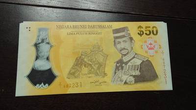 【新年十二拍】世界钱币～微拍第233期暨2026年第12期  多款老库存低价起拍 - 2017年文莱50林吉特纪念钞 全新绝品无4尾号231