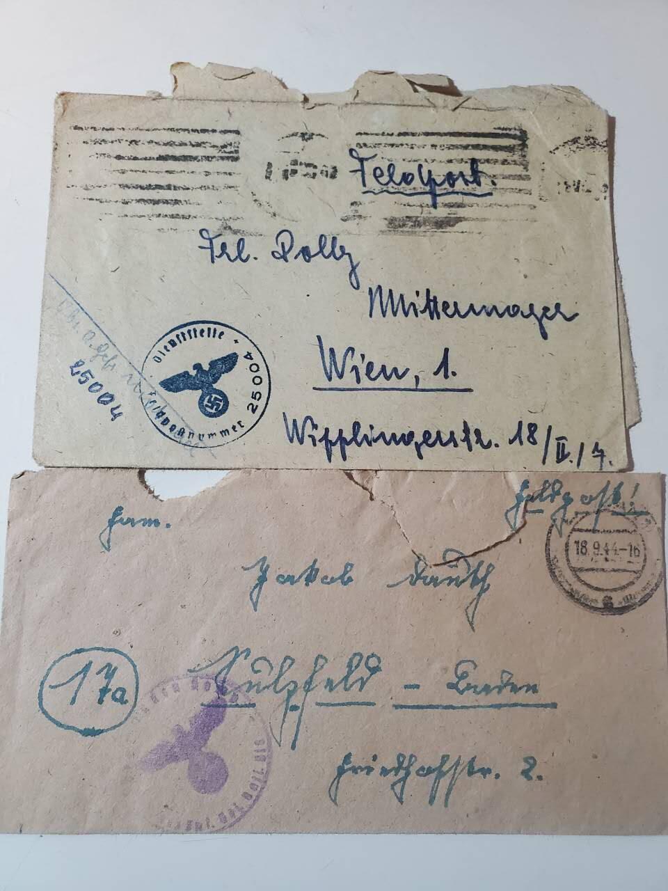 韵星假日军品类拍卖第三十九期暨默多克中校夫妇专场 -- Rimey Holidays Militaria Auction 39 & The Modoks Collection  nazi德国战地邮封两封