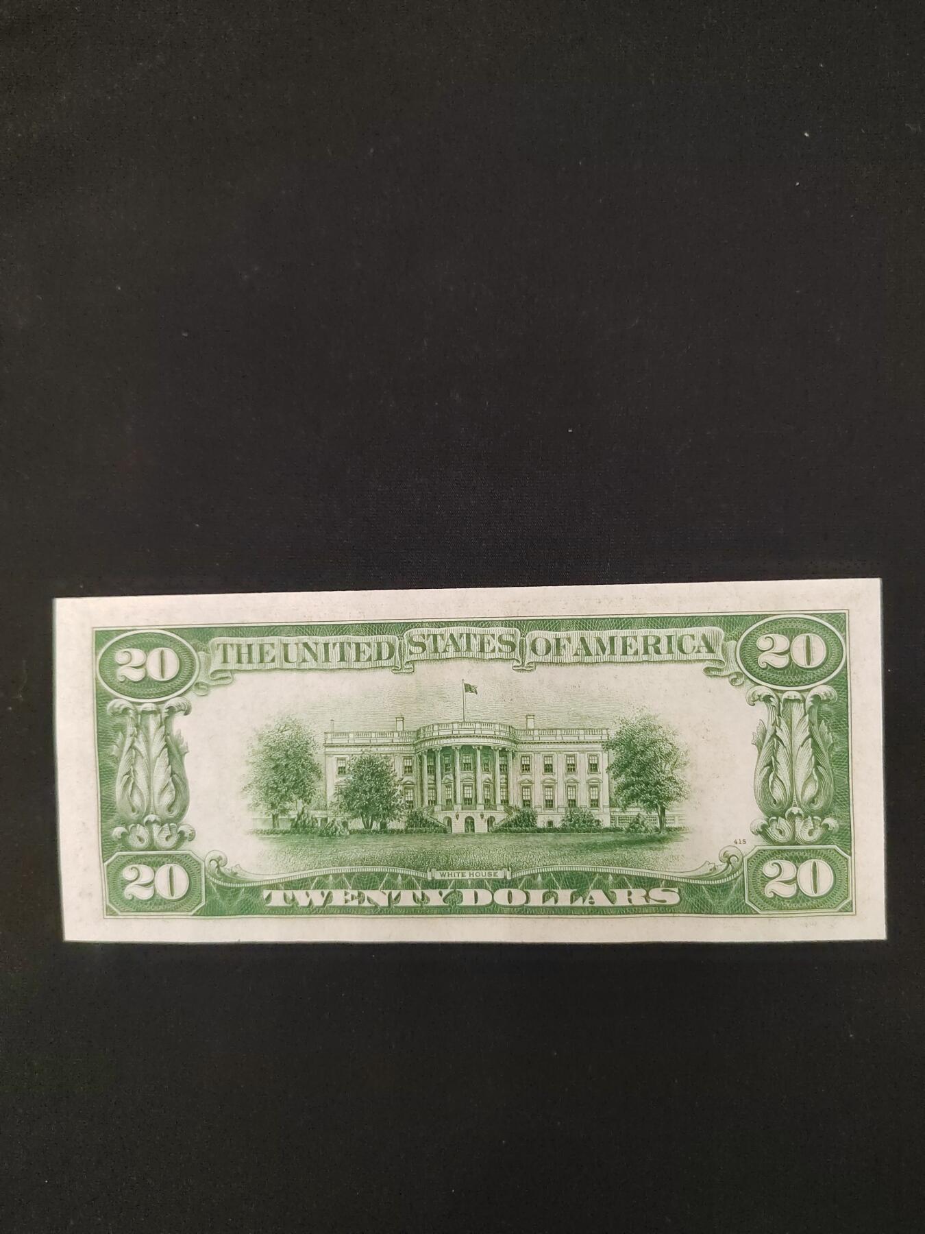 1934年20美元，刀拆品