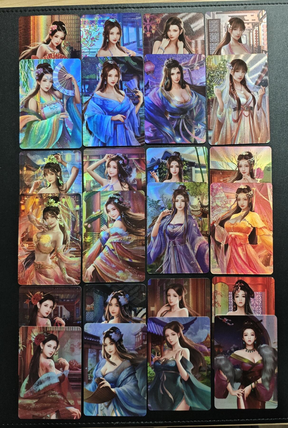 天玑星卡拍第168期《2.3周二截拍艺气风发》持续收拍收评中 满赠卡需备注 宁缺卡牌 十二名妓 粗彩 二十四张