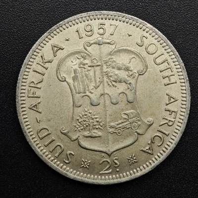 【淘币小摊】实时拍第八百六十三拍   小银币散币场   年前最后一周 之前的预留小年前全部发出 请更换最新收货地址  - 南非1957年伊丽莎白二世2先令银币