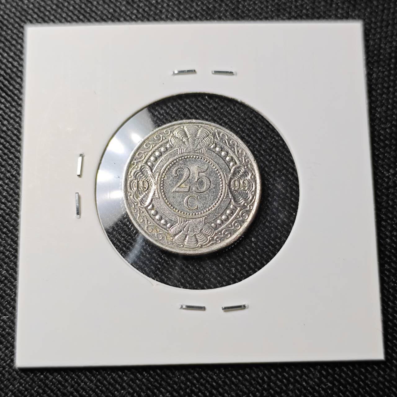 KK钱币收藏小铺  第392期  2月预留时间 周末发货  荷属安地列斯25分