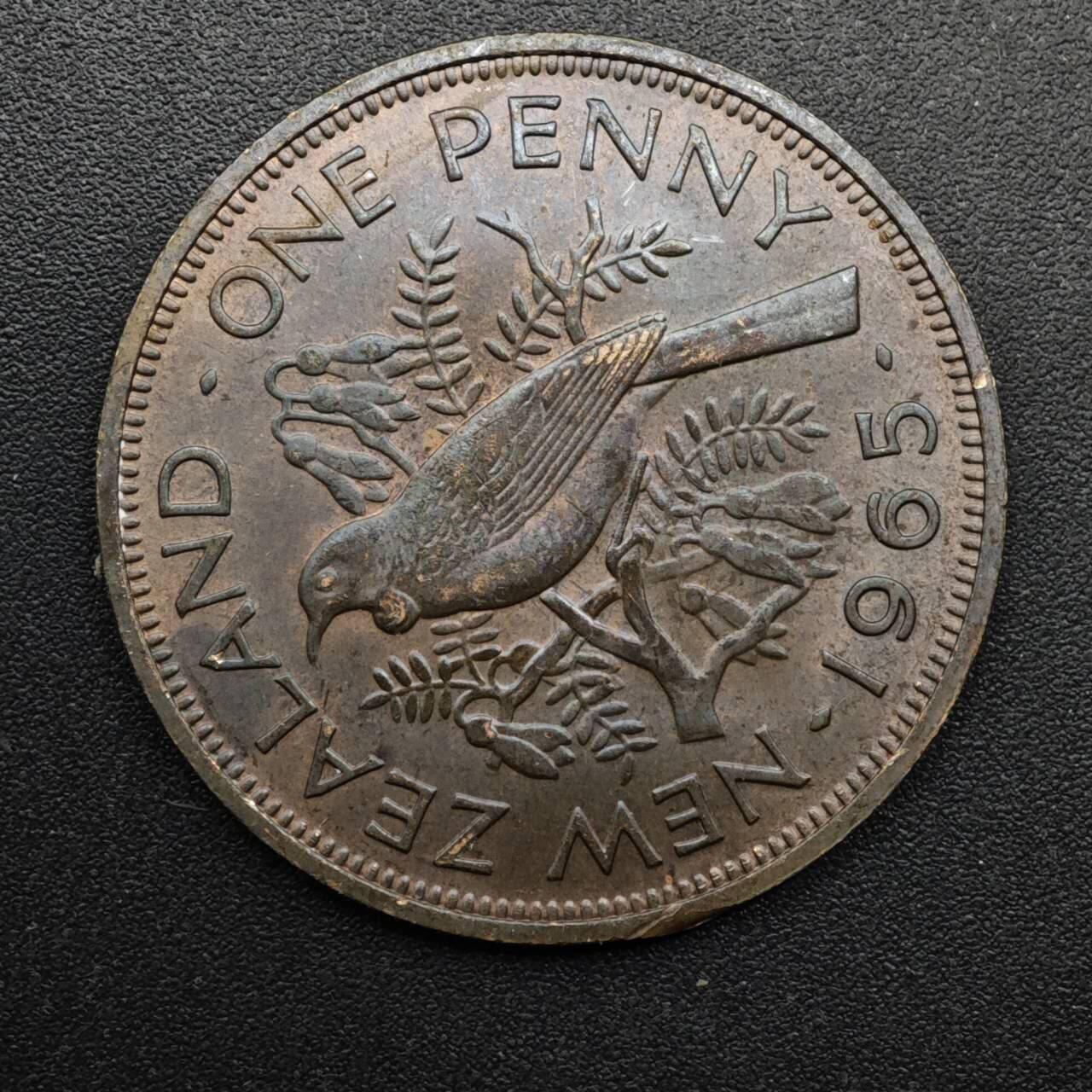 【淘币小摊】实时拍第八百六十三拍   小银币散币场   年前最后一周 之前的预留小年前全部发出 请更换最新收货地址  新西兰1965年伊丽莎白二世一便士铜币