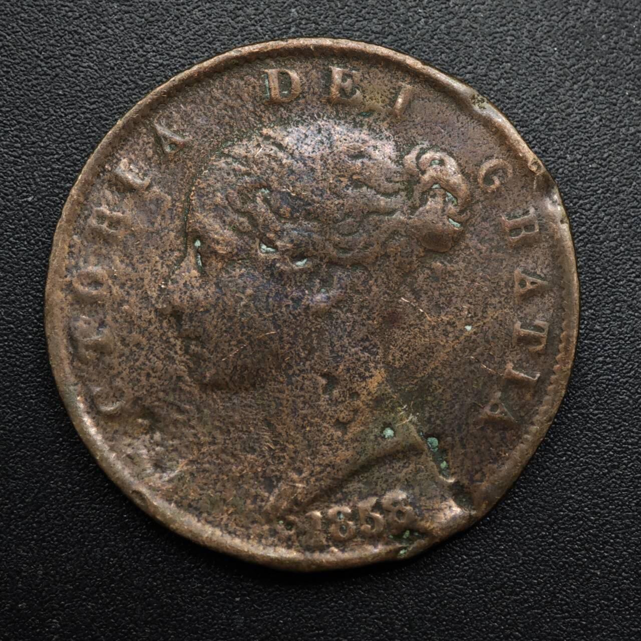 【淘币小摊】实时拍第八百六十三拍   小银币散币场   年前最后一周 之前的预留小年前全部发出 请更换最新收货地址  英国1858年维多利亚半便士铜币