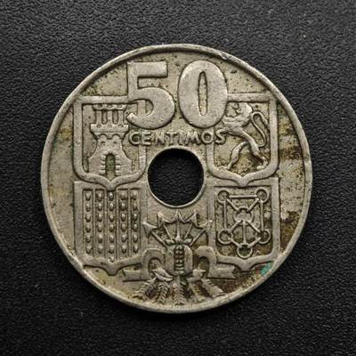 【淘币小摊】实时拍第八百六十三拍   小银币散币场   年前最后一周 之前的预留小年前全部发出 请更换最新收货地址  - 西班牙1949年50分镍币