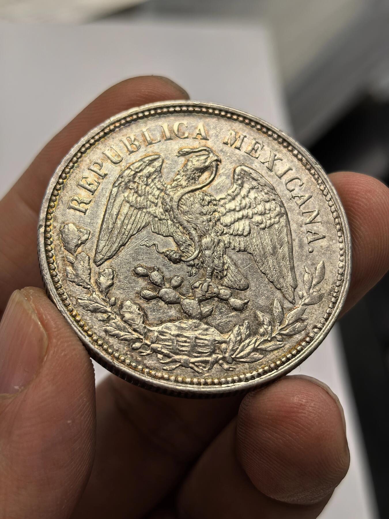 博洋堂“心向春光”2月精品大拍专场暨第160期（全场包邮） 墨西哥1905MO AM版直边鹰洋少见年份 带光好品