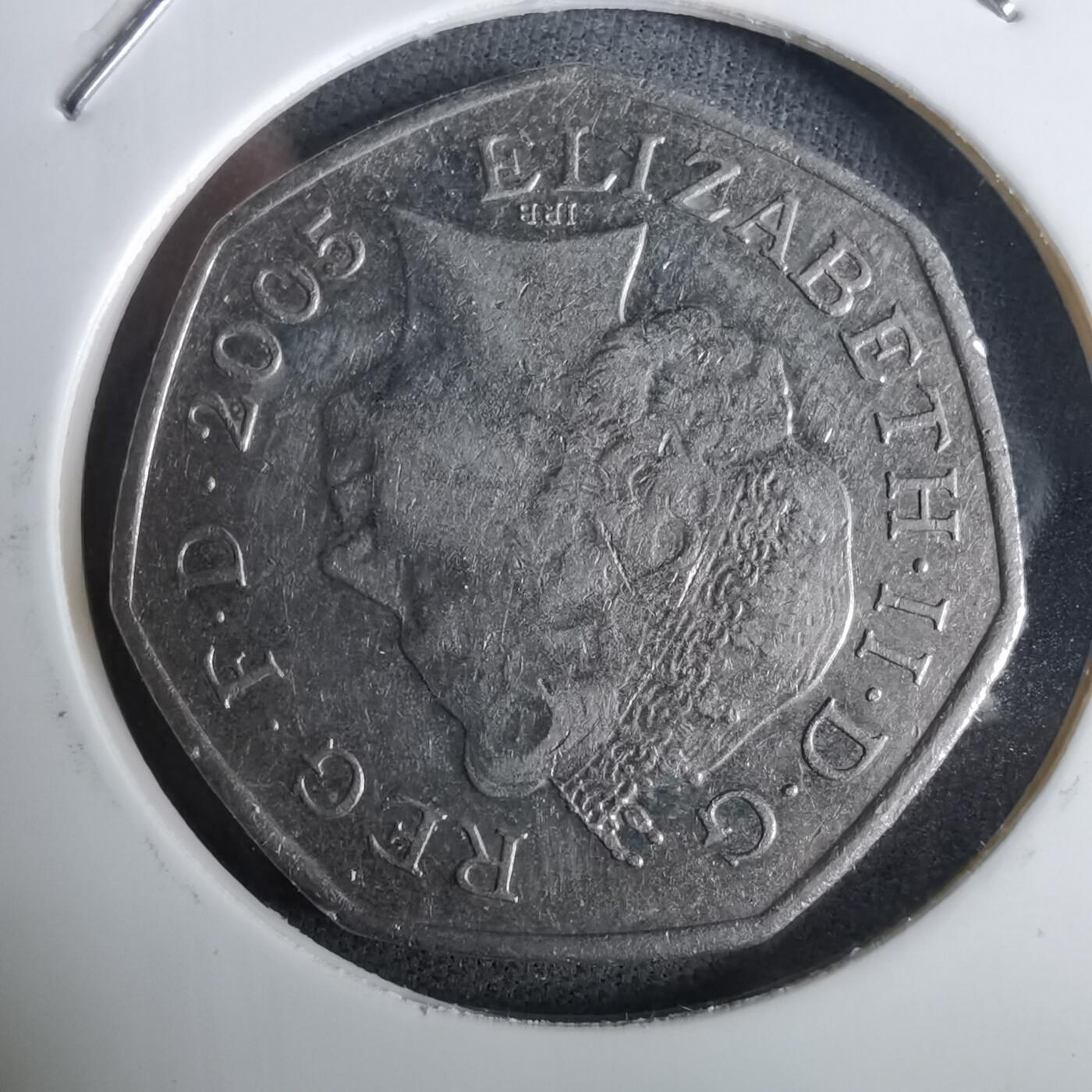 沼泽如烟--第984场 英国2005年50便士纪念币