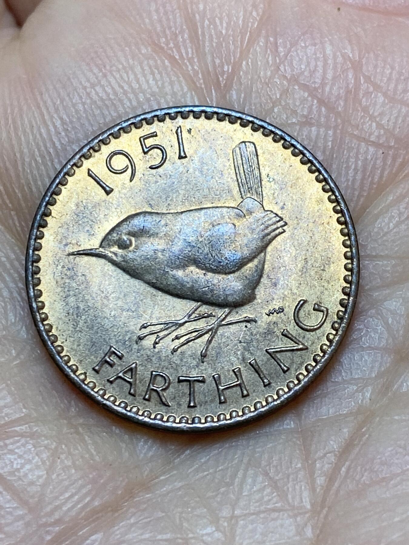 2026年第十九场(总第一百八十八场）外国好品散币场(免佣金) 带光好品–英国🇬🇧1951年1法新(乔治六世第二版)