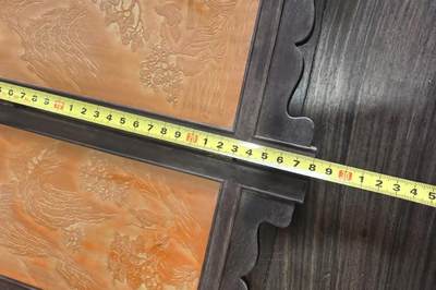 老红木竹黄风景人物屏风摆件装饰品