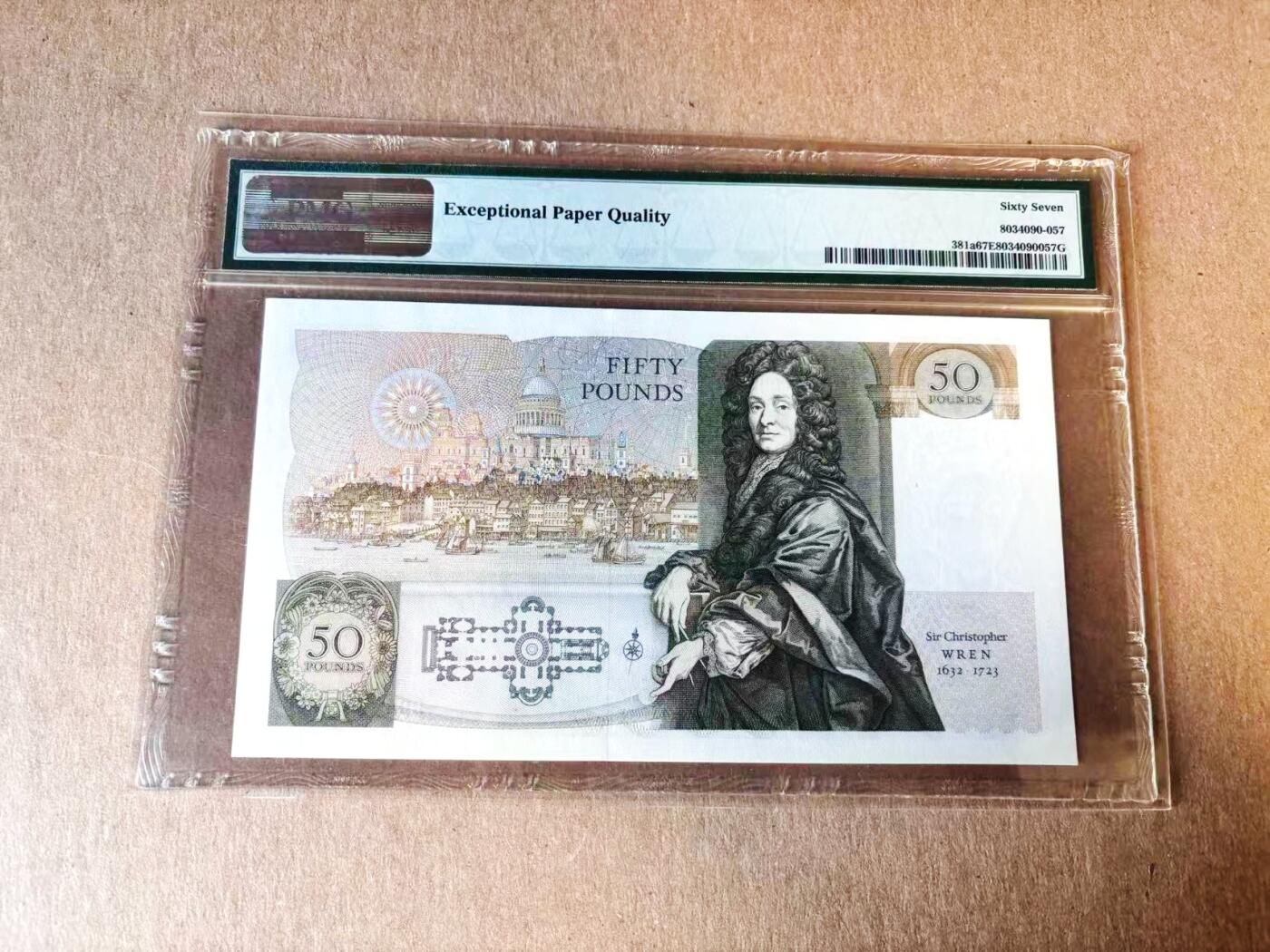 【Blue Auction】世界纸币精拍第782期——18级TOP拍卖/信誉/品质/专业/高效💫 【a版】英国 D序列 1981-88年50镑 PMG67EPQ 高分老壳