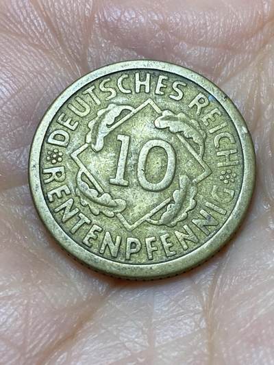 2026年第十九场(总第一百八十八场）外国好品散币场(免佣金) - 德意志魏玛共和国1924年10芬尼(RENTEN–地产抵押马克，A标柏林造，仅发行3年)