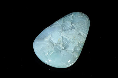 上海都达杂项专场十九（全场包邮） - 天然冰糯种翡翠（A货）精雕《松壑清音》挂件90-16