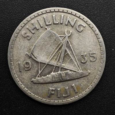 【淘币小摊】实时拍第八百六十三拍   小银币散币场   年前最后一周 之前的预留小年前全部发出 请更换最新收货地址  - 斐济1935年乔治五世一先令银币