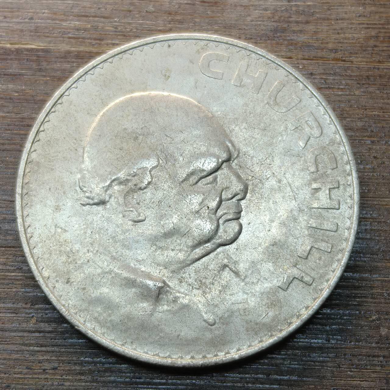 【本场4.12号发货】★第145★散币专场 不寄存，30包邮。不满30元，支付5元运费。《接受代拍 代送NGC评级》 48【无寄存】英国 1克朗 1965年 丘吉尔纪念币