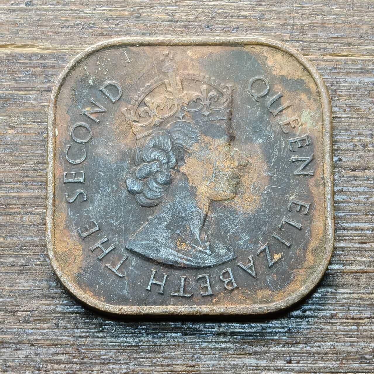 【本场4.12号发货】★第145★散币专场 不寄存，30包邮。不满30元，支付5元运费。《接受代拍 代送NGC评级》 27【无寄存】英属海峡 1957年 1分 铜币 伊利莎白二世