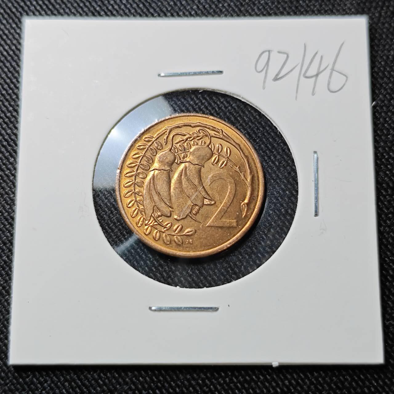 KK钱币收藏小铺  第392期  2月预留时间 周末发货  1982新西兰2分铜币