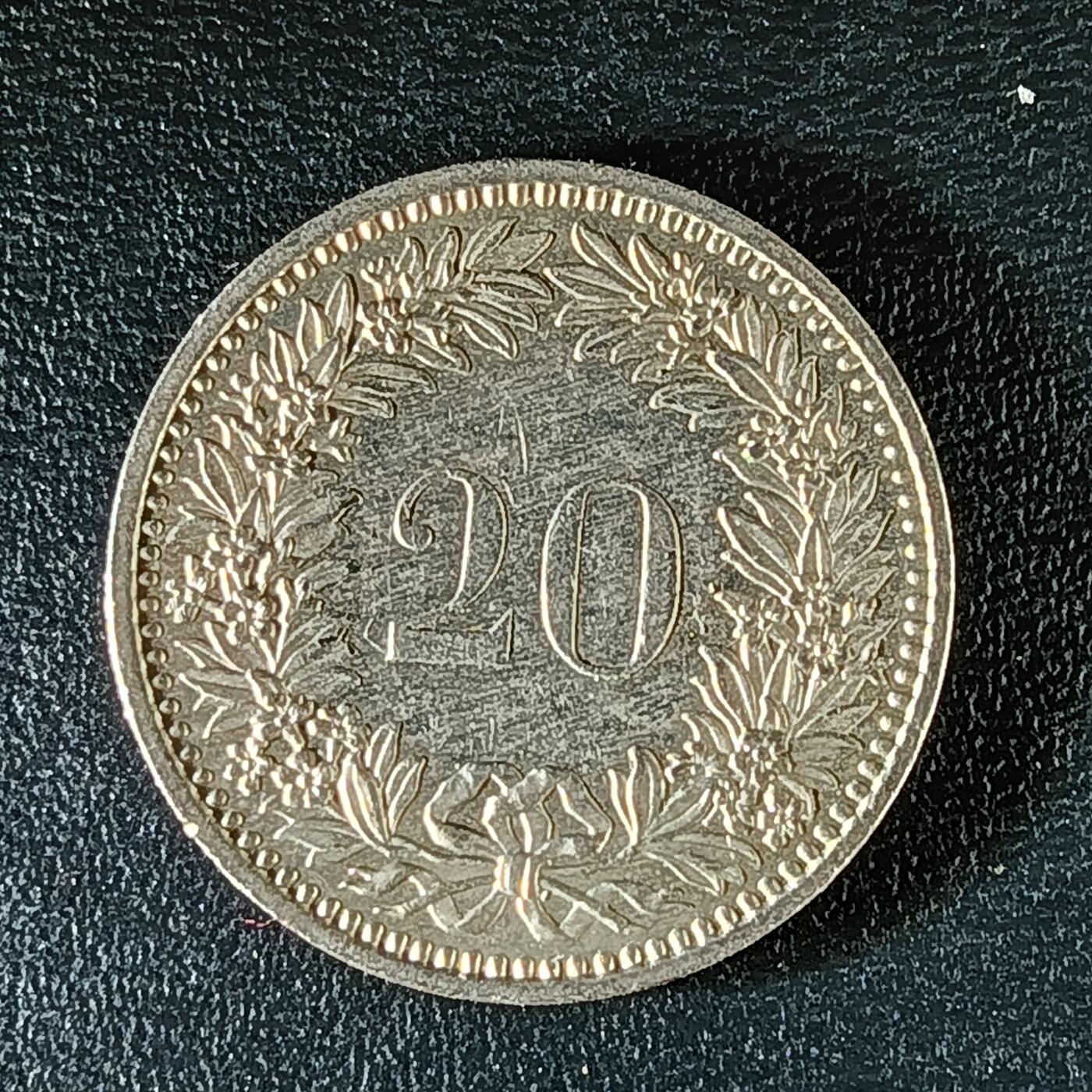 逸泉钱币2026第十二组世界钱币专场春节千件大拍A1614～2574 1996 瑞士20分