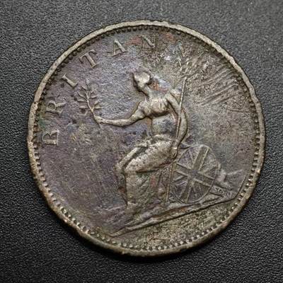 【淘币小摊】实时拍第八百六十三拍   小银币散币场   年前最后一周 之前的预留小年前全部发出 请更换最新收货地址  - 英国1806年乔治三世半便士铜币