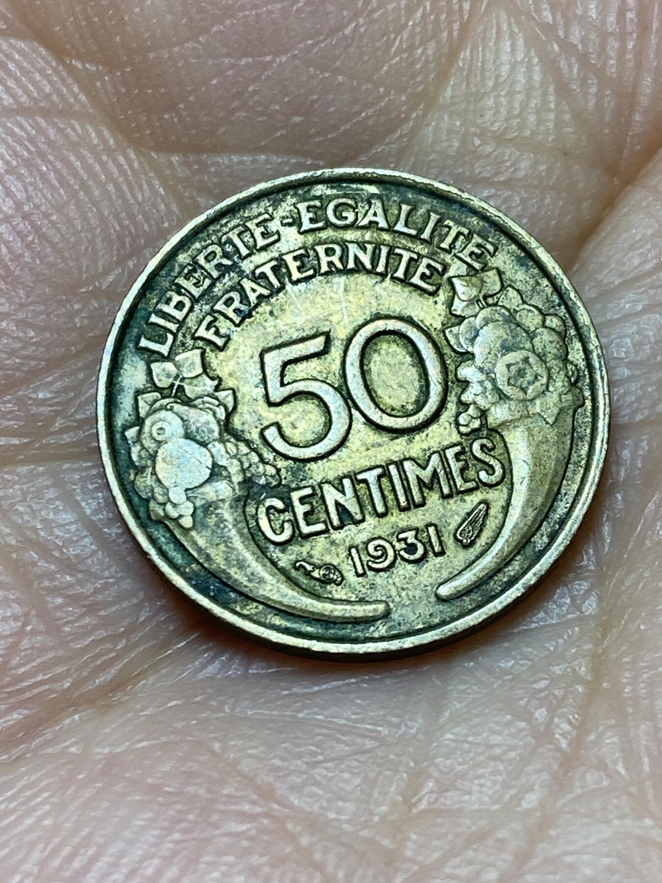 2026年第十九场(总第一百八十八场）外国好品散币场(免佣金) 法兰西第三共和国1931年50生丁(首发年)