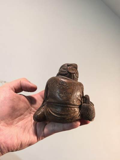 老竹雕人物摆件