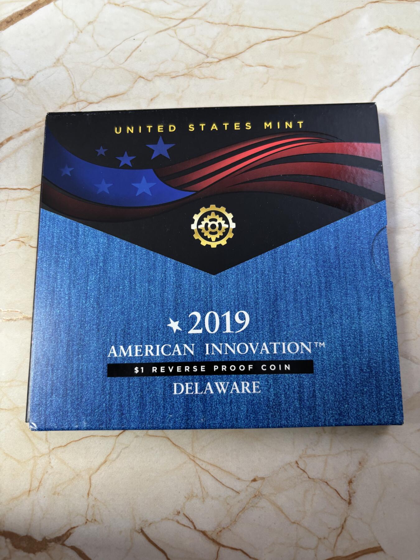 第190期拍卖 美国12019年1美元反精制纪念币 美国创新 卡装