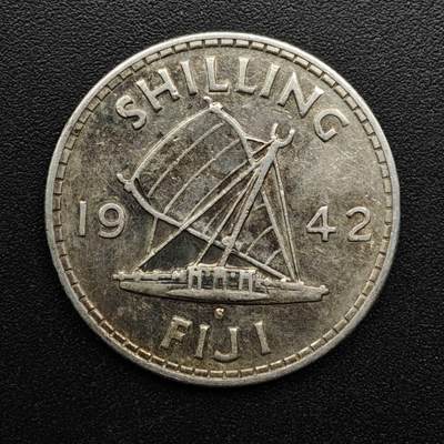 【淘币小摊】实时拍第八百六十三拍   小银币散币场   年前最后一周 之前的预留小年前全部发出 请更换最新收货地址  - 斐济1942年乔治六世一先令银币