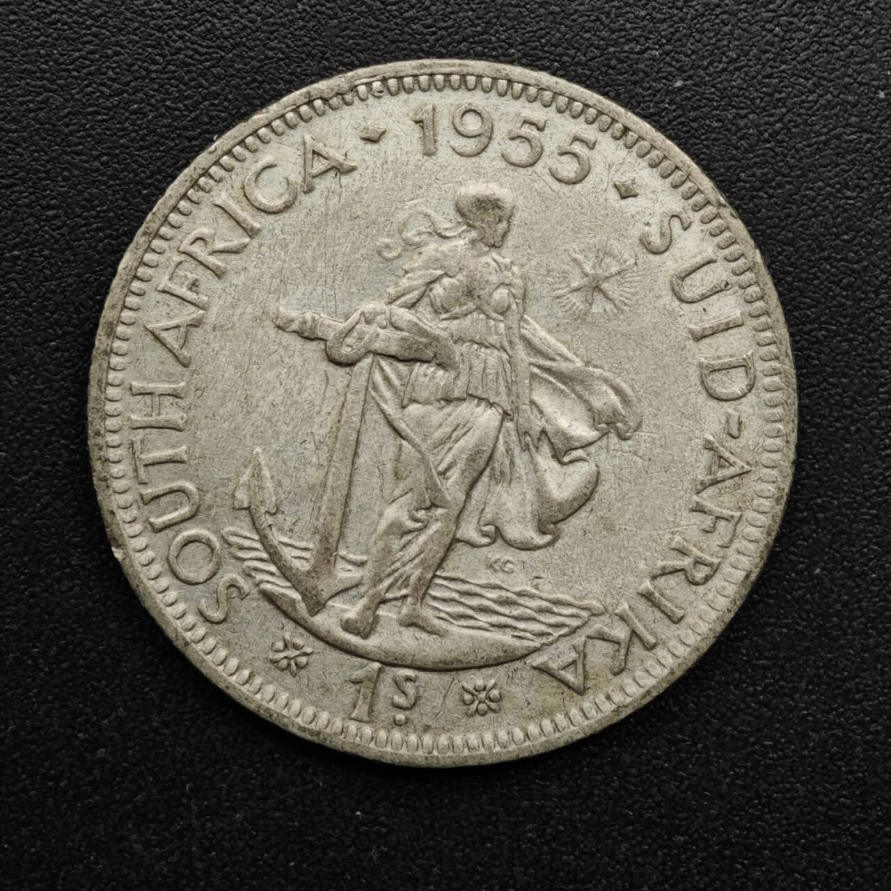 【淘币小摊】实时拍第八百六十三拍   小银币散币场   年前最后一周 之前的预留小年前全部发出 请更换最新收货地址  南非1955年伊丽莎白二世一先令银币