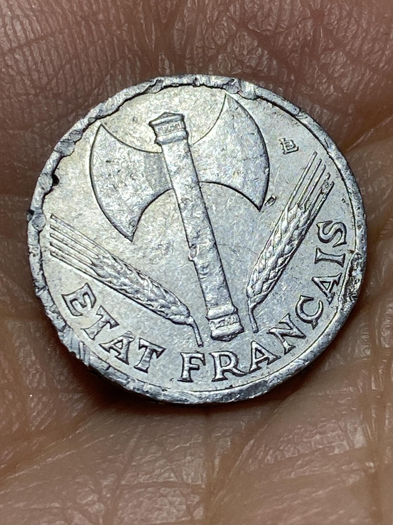 2026年第十九场(总第一百八十八场）外国好品散币场(免佣金) 法国1943年50生丁(维希傀儡政府时期)
